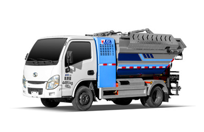 上汽躍進(jìn)純電自裝卸式垃圾車 